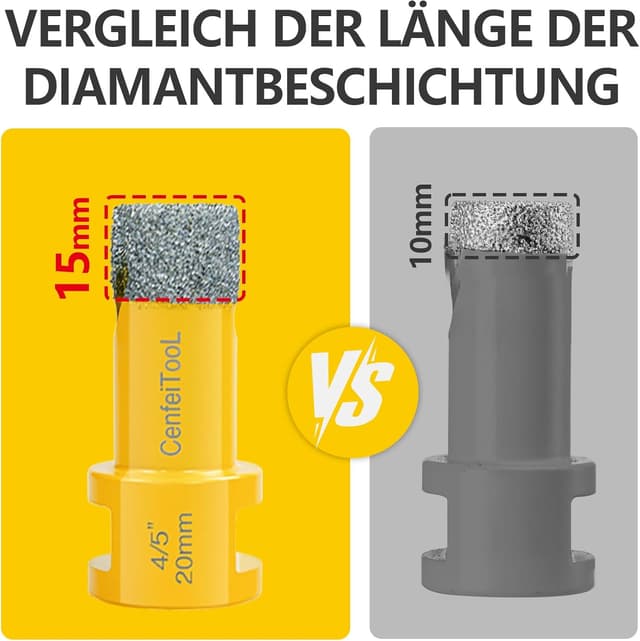 Detalle de Upgrade Profi M14 Diamantbohrer-Set 15-tlg