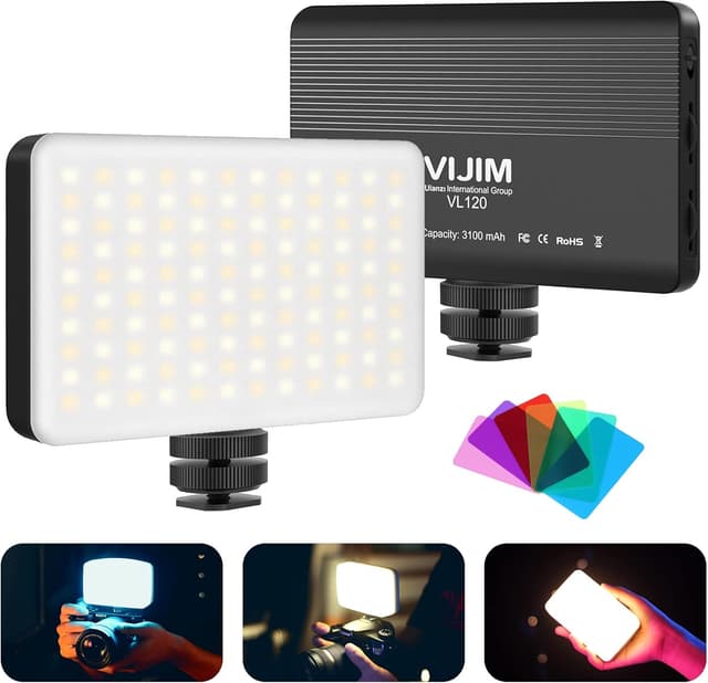 Detalle de VIJIM VL120 LED Panel Light with 3100mAh Rechargeable Battery (bi-colour 3200–6500K)
