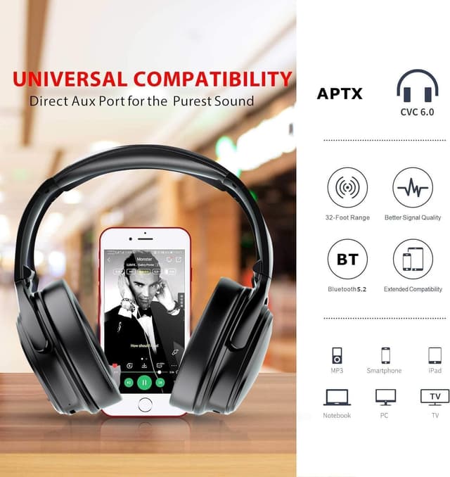 Thumbnail 5 de SUMVISION Wave RX Wireless Headphones 70hrs