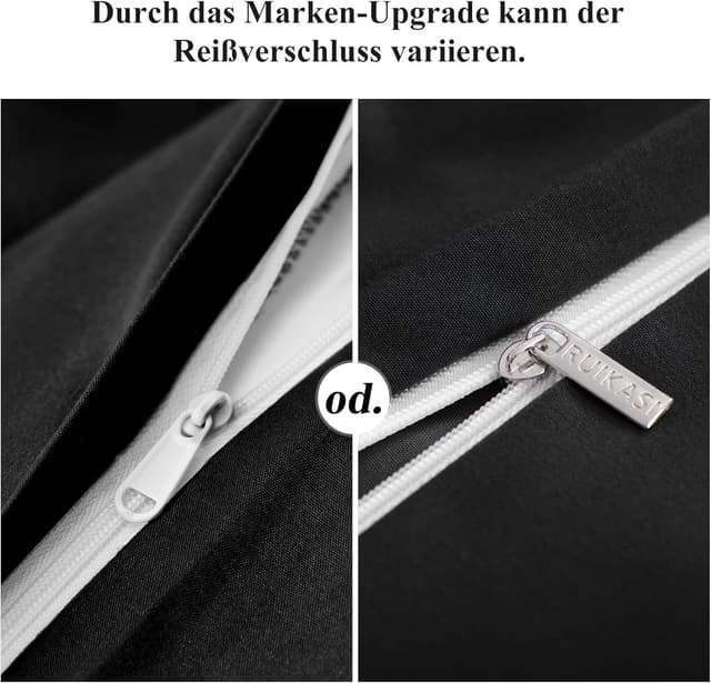 Thumbnail 6 de RUIKASI Bettwäsche 140x200 Schwarz