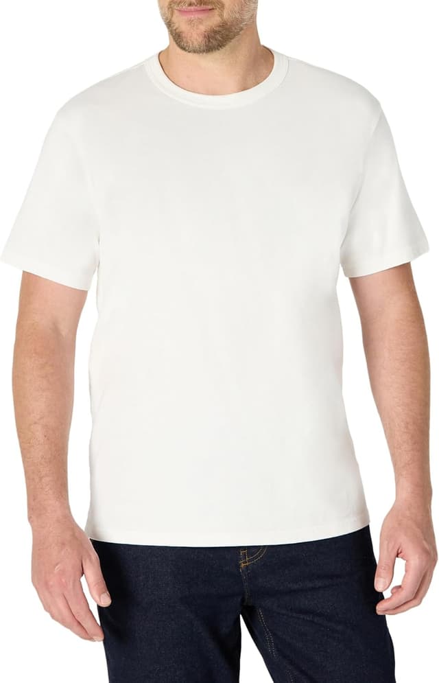 Detalle de Amazon Essentials Men’s Relaxed-Fit Heavyweight Cotton T-Shirt