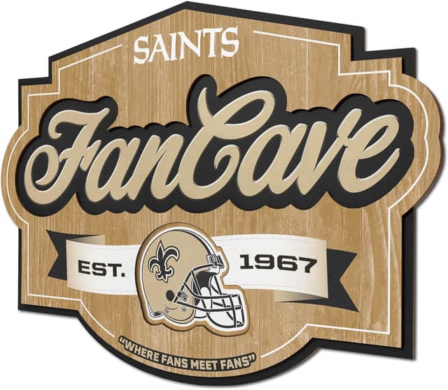 Detalle de YouTheFan NFL FanCave 3D Wall Art (Officially Licensed) — Ready-to-Hang Floating Design