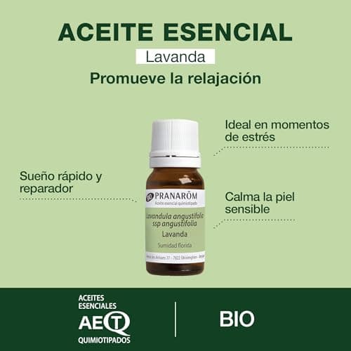 Detalle 2 de PRANAROM Lavanda Orgánica HECT – Aceite esencial quimiotipado 100% puro y natural (10 ml)