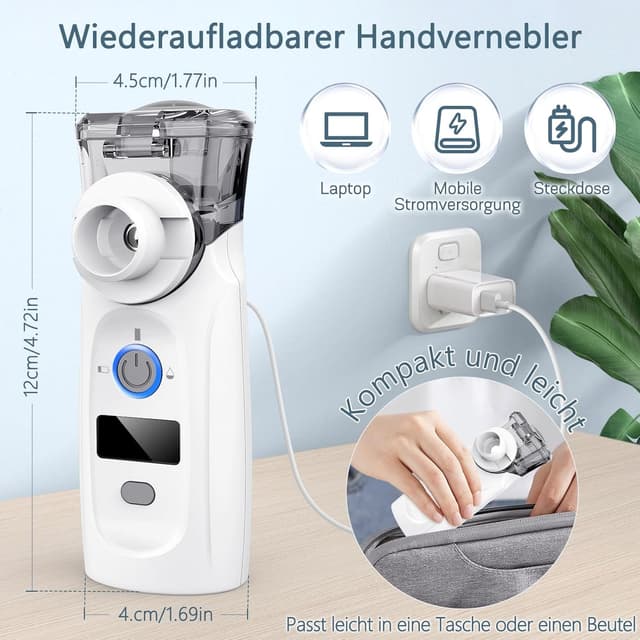 Thumbnail 2 de MILFECH Inhalationsgerät tragbarer Vernebler 1 Set 🫁