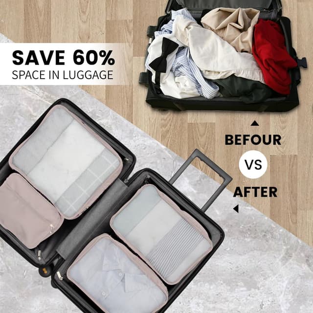 Detalle 2 de Große Koffer Organizer Set 12-teilig Packwürfel