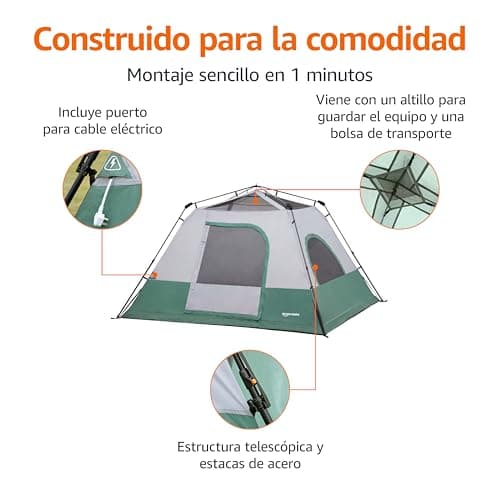 Thumbnail 2 de Amazon Basics Tienda de campaña instantánea 6 personas ⛺