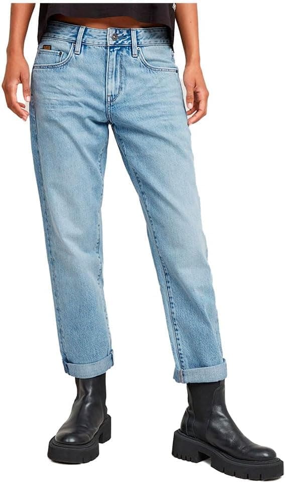 Detalle de G-Star RAW Damen Kate Boyfriend Jeans – Low Waist mit Relaxed Fit im Hüft- und Oberschenkelbereich