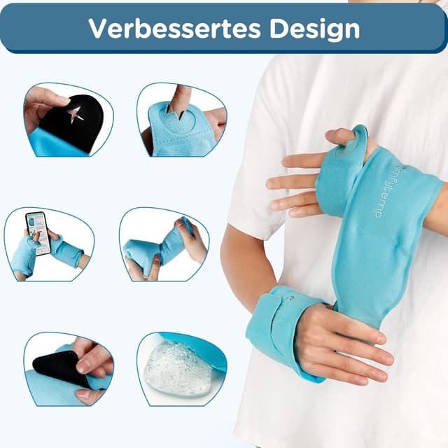 Detalle 2 de Comfytemp Kühlmanschette Handgelenk 2 Stück