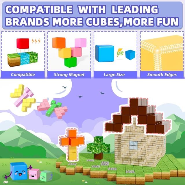 Detalle 2 de Apluses Magnetic Blocks magnetic building set for ages 3+