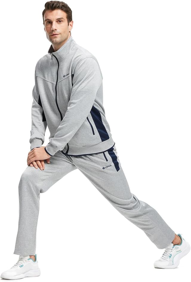 Thumbnail 5 de TBMPOY Men's Tracksuit Full Zip 2-Piece Jog Set