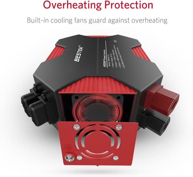 Thumbnail 6 de BESTEK 500W 12V to 240V car power inverter with UK socket and 4 USB ports