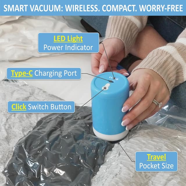 Thumbnail 4 de Cozy Essential Travel Vacuum Bags 12 Combo