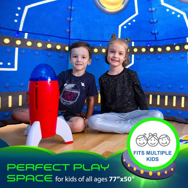 Detalle de Winston & Olive Glowing UFO Aerodome with LED Lights & UFO Sound Button (Fan Not Included)