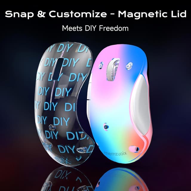 Thumbnail 6 de memzuoix LED Wireless Mouse (Rechargeable 2.4G, USB receiver) – Blue