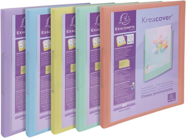 Detalle de Exacompta 54279E Kreacover Pastel – 5 classeurs A4