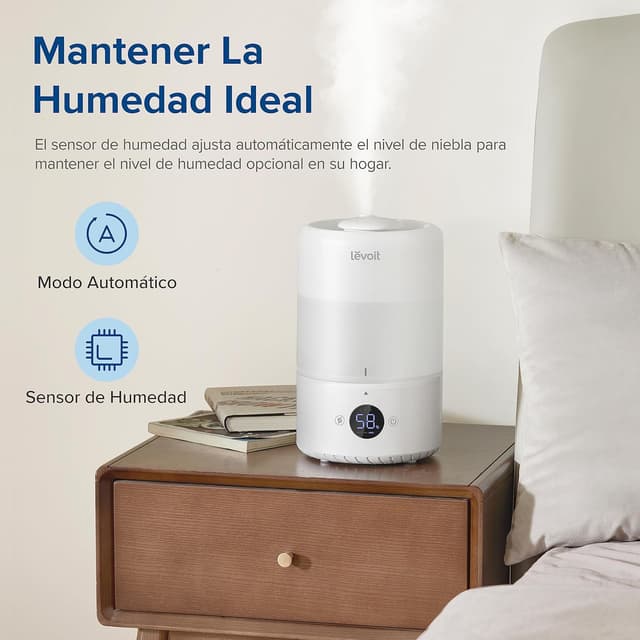 Detalle de LEVOIT Humidificador Inteligente 3L Niebla Fría