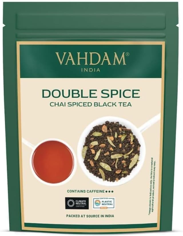 Detalle 2 de VAHDAM Té Chai Masala Doble Especia 🌶️ 100g, 50 Tazas