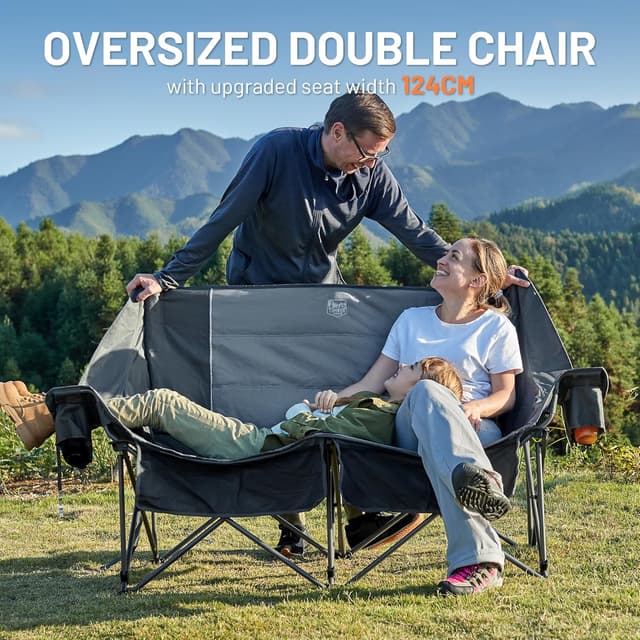 Thumbnail 2 de TIMBER RIDGE Double Camping Chair 320kg