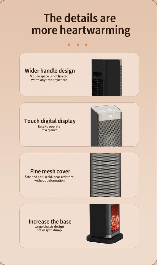 Thumbnail 3 de FGHB Radiateur 2000 W, 70° oscillation ⚡