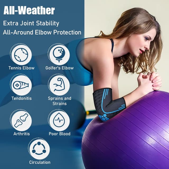 Detalle de AOOWU tutore epicondilite gomito 2 pezzi