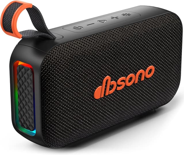 Detalle de dbsono Bluetooth Speaker Stereo 20W (IPX5) with 30H Playtime, True Wireless Pairing & Lightshow — Black