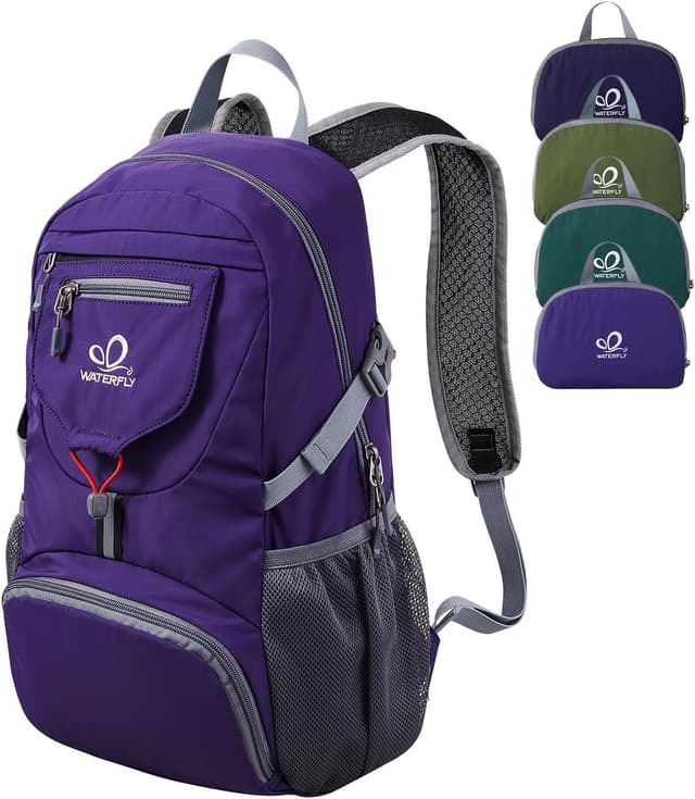 Detalle de Waterfly Ultra Lightweight Foldable Backpack (20L) – packable daypack for hiking, travel & camping