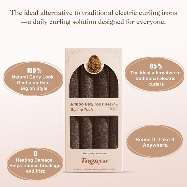Thumbnail 3 de Togayu Heatless Curls Overnight Set 4 Pcs