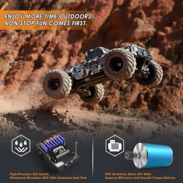Thumbnail 4 de HAIBOXING 903A 1/12 Brushless RC Truck 55 km/h