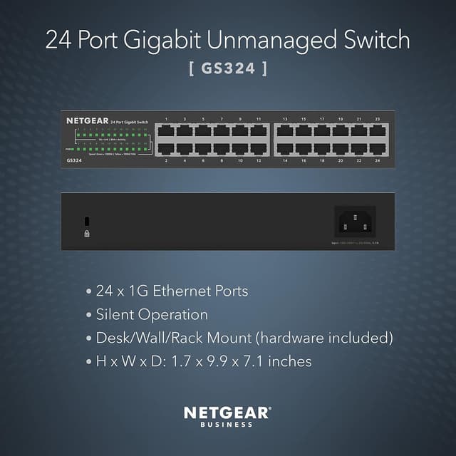 Detalle 2 de Netgear GS324 24-Port Gigabit Switch