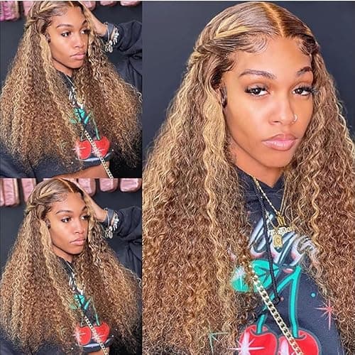 Thumbnail 5 de Chesma 34-inch Honey Blonde Ombre Lace Front Wig 💇♀