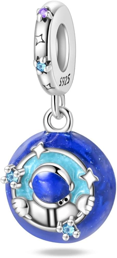 Detalle de Bracciale donna LIGHTDOG in argento 925 con charm Pace Mondiale per Pandora e bracciali europei