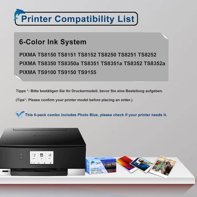 Detalle 1 de GoToners XXL Druckerpatronen 6er Pack 🖨