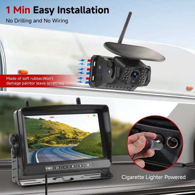 Thumbnail 1 de Venluna Dual Wireless Backup Camera for Trailer