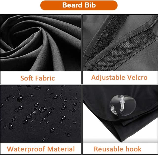 Thumbnail 4 de Grembiule da barba impermeabile con 2 ventose 🧔