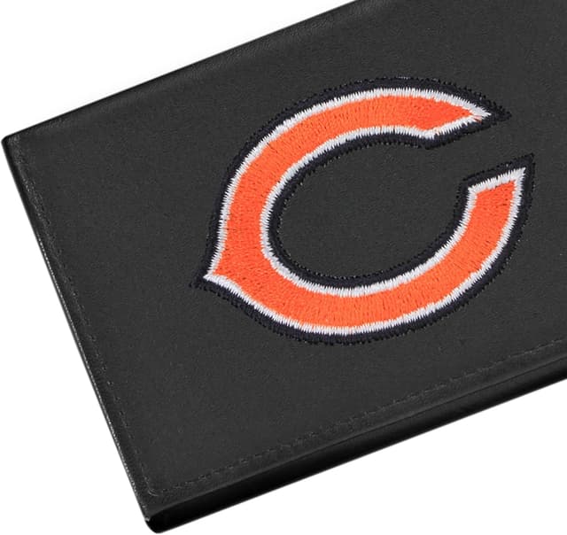 Detalle 2 de Rico Industries NCAA Standard Embroidered Tri-Fold Wallet (Black Leather)
