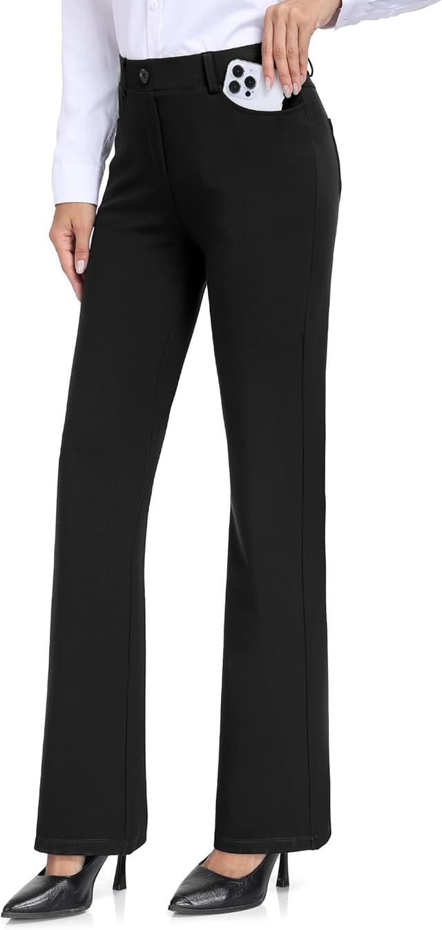 Imagen de Tallemon Tall Women’s Bootcut Dress Pants (34/36/38 Inseam) — Stretch Office & Business Casual Slacks en OfertitasTOP