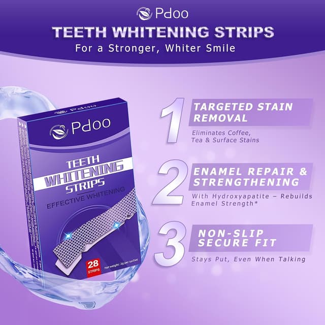 Detalle 2 de Purple Teeth Whitening Strips 14 Treatments (Enamel-Safe, No-Sensitivity, No-Slip)