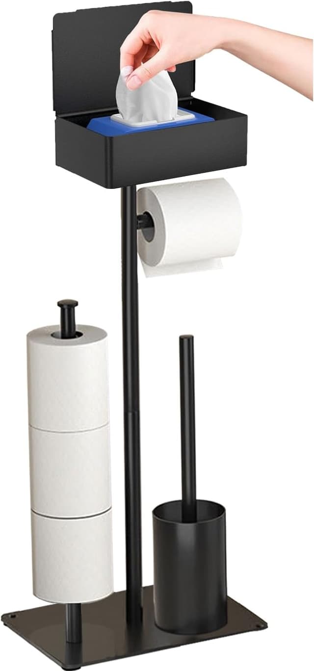 Detalle de GUIGUZI Porte Papier Toilette avec Brosse WC