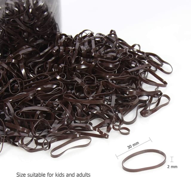 Detalle 2 de Hoyols élastiques cheveux marron, 1000 pièces