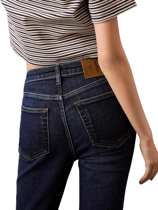 Detalle de Calvin Klein Donna Jeans Skinny Blue Orbit, vita media