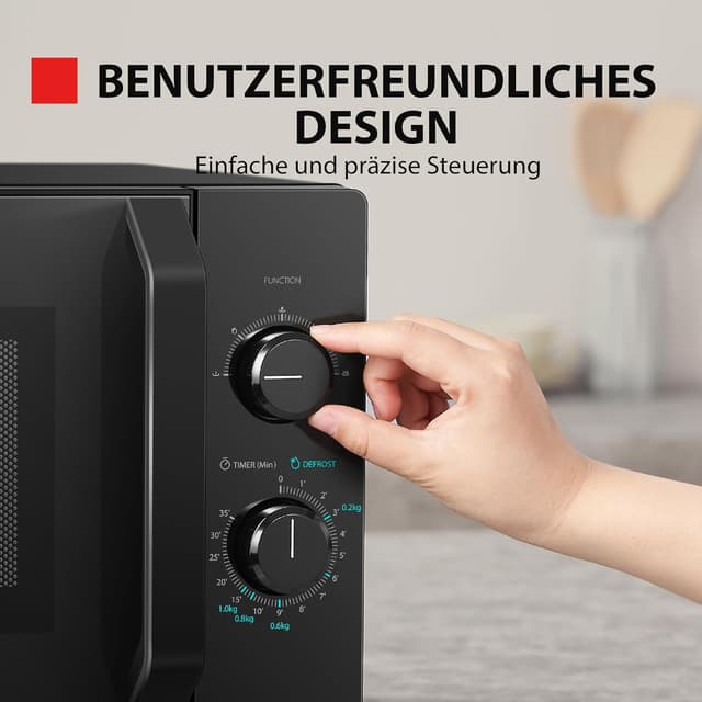 Thumbnail 6 de Toshiba MW2-MM20PF(BK) Solo-Mikrowelle mit 20 l und 800 W – Auftaufunktion & 5 Leistungsstufen