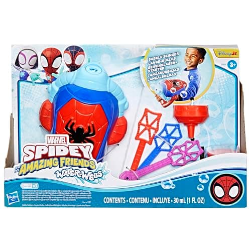 Detalle 2 de Marvel Spidey and His Amazing Friends Water‑Webs Lanzaburbujas