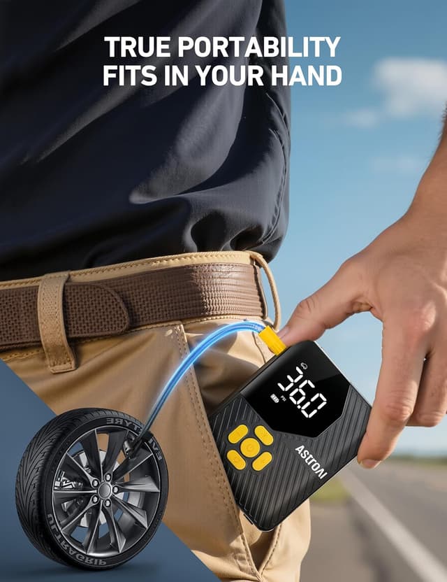 Detalle 2 de AstroAI L7 Mini Portable Tire Inflator 150 PSI
