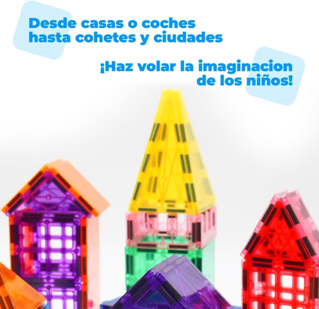 Thumbnail 3 de NK Bloques Magnéticos 3D para Niños - 100 Piezas 🧩