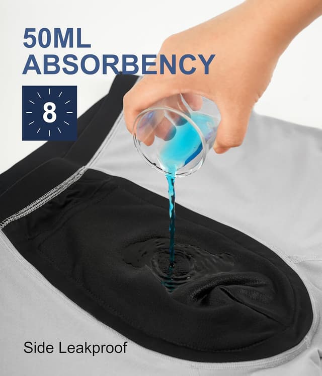 Detalle de Men’s incontinence boxer briefs, 3 pack