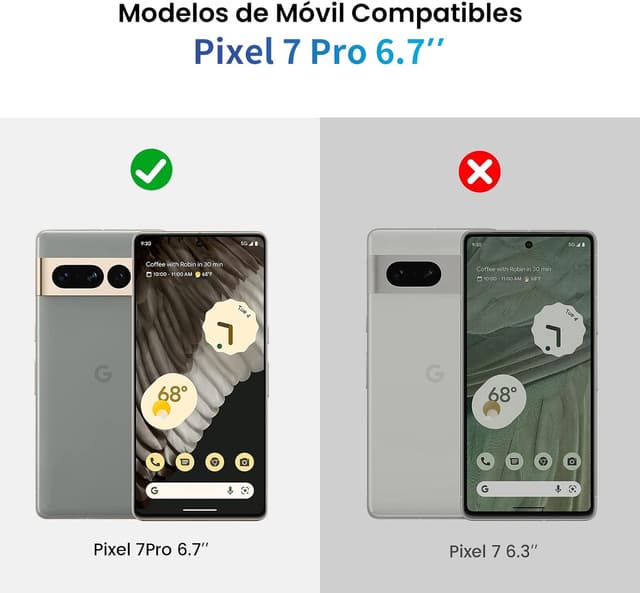 Detalle 2 de Coque intégrale seacosmo 360° pour Google Pixel 7 Pro (antichoc) – étui robuste noir avec protecteur d’écran