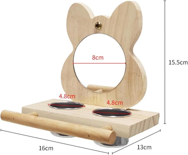 Thumbnail 1 de ZYYRSS Bird Mirror Parrot Perch with Mirror