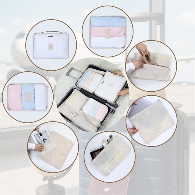 Thumbnail 4 de Romon Organizer Valigia Viaggio 7 pezzi