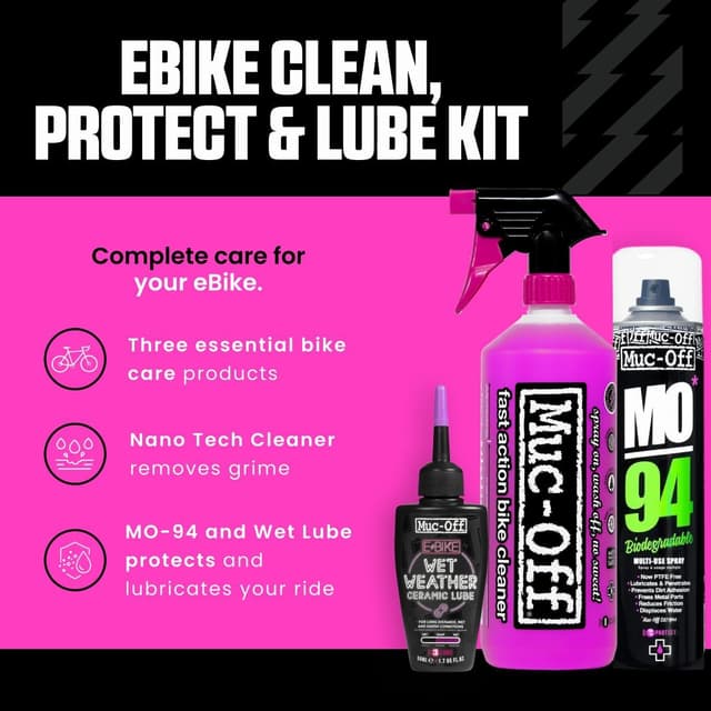 Detalle de Muc-Off eBike Kit de Nettoyage, Protection & Lubrification – essentiels pour vélo électrique (green)