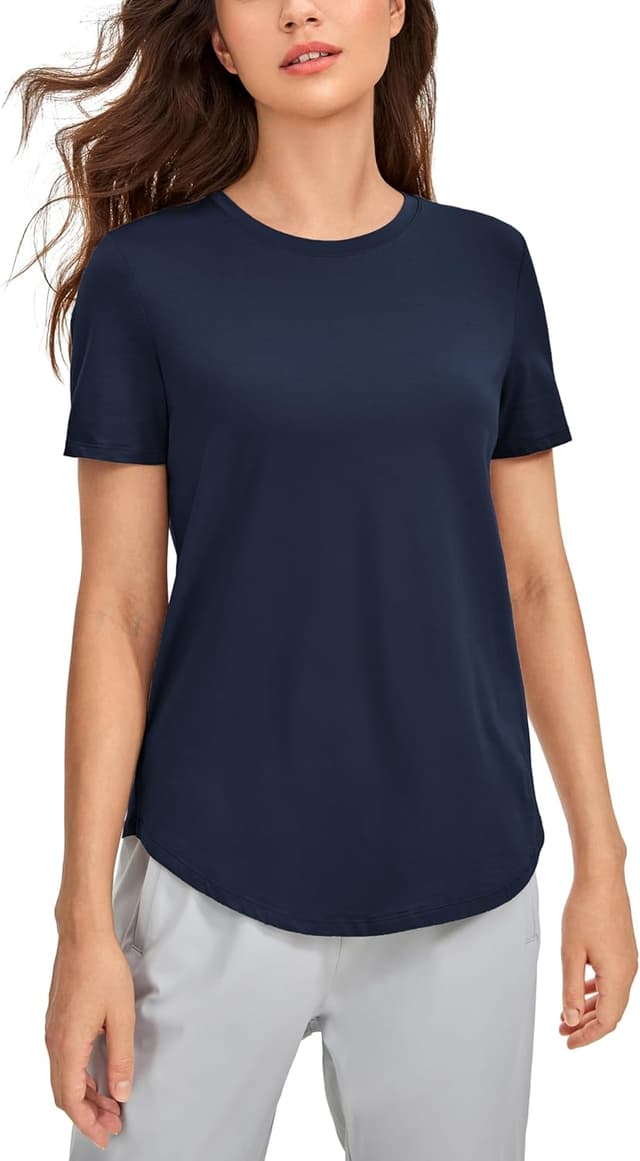 Detalle 2 de CRZ YOGA Camicie a maniche corte in cotone Pima con vestibilità ampia